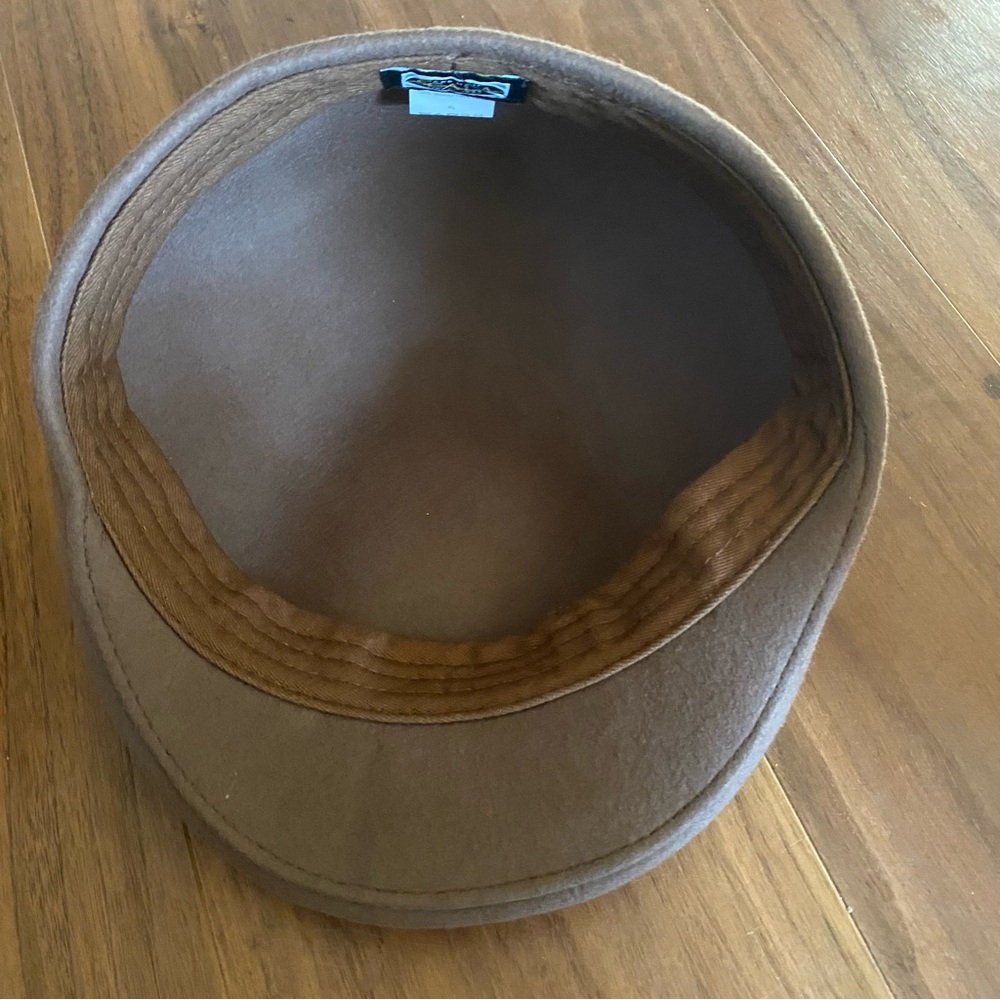 Scala Handmade Brown Wool Flat Cap Ivy Hat XL 100% Wool - Picture 7 of 7